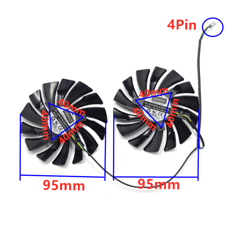 2Pcs 95mm PLD10010S12HH Video  - огляд і ціна Cpu Cooler
